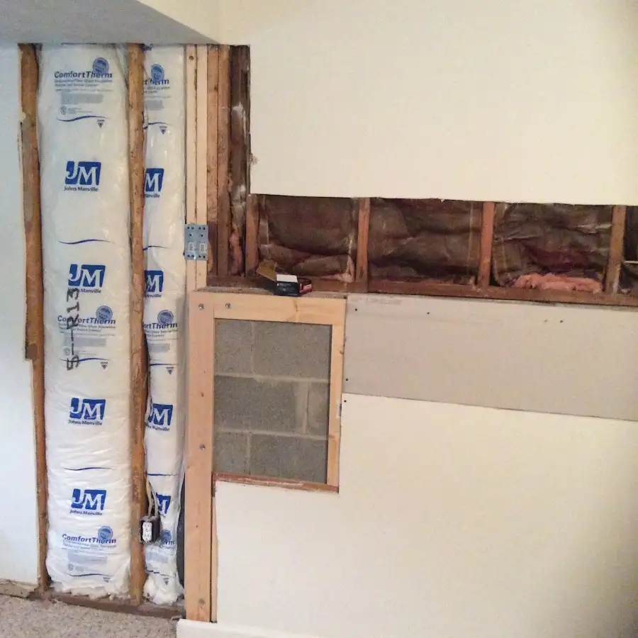 Wall insulation replacement during Structural Drying in Black Mountain